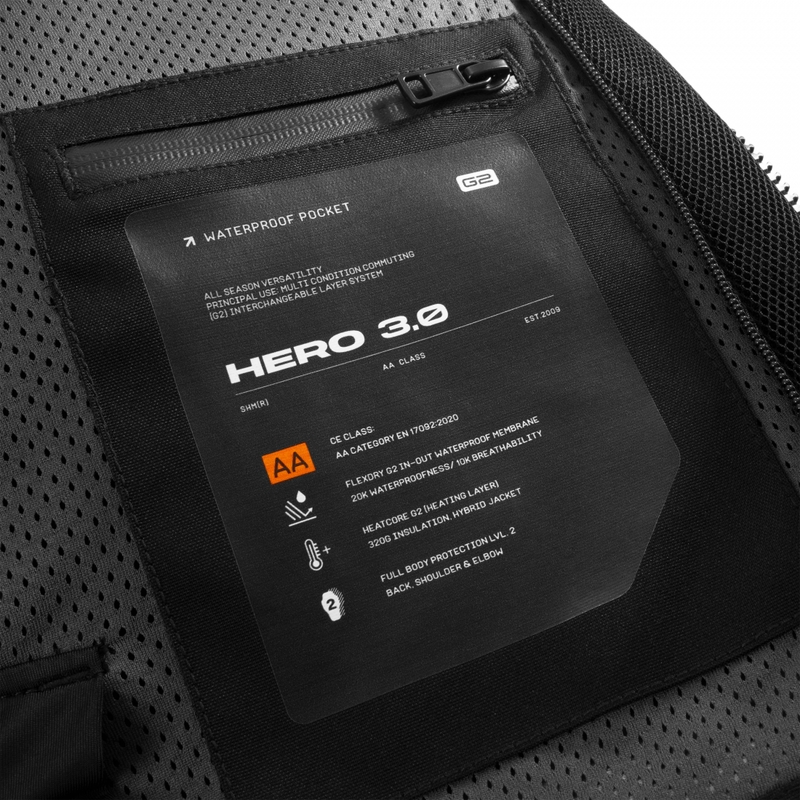 „Shima Hero 3.0“ motociklo striukė, pilkai fluorescencinė geltona