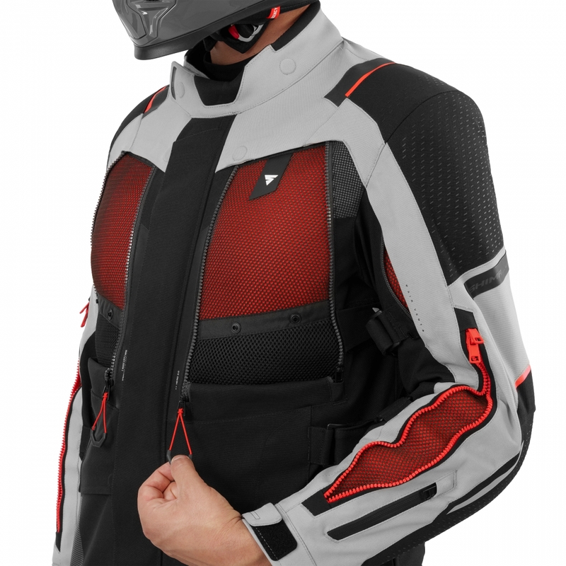 „Shima Hero 3.0“ motociklo striukė pilkai raudona