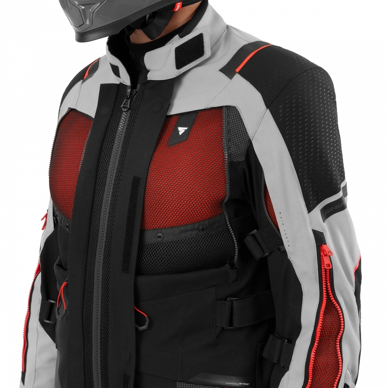 „Shima Hero 3.0“ motociklo striukė pilkai raudona