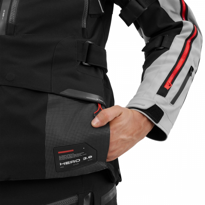 „Shima Hero 3.0“ motociklo striukė pilkai raudona