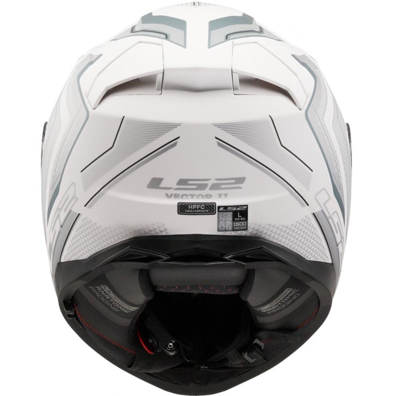 Uždaras motociklo šalmas LS2 FF811 Vector II Alizer matinė balta