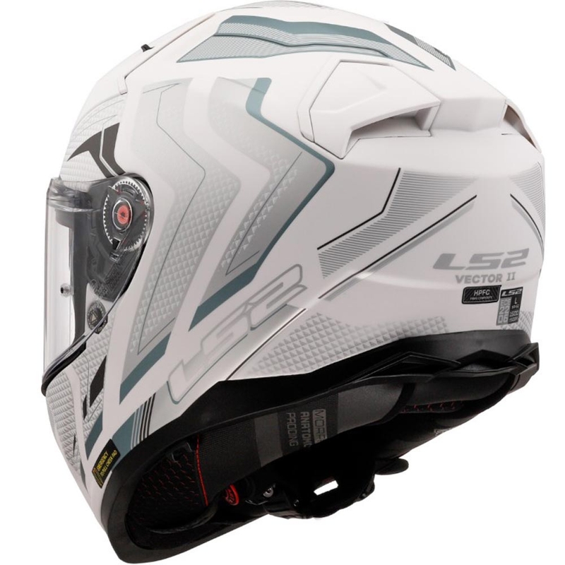 Uždaras motociklo šalmas LS2 FF811 Vector II Alizer matinė balta