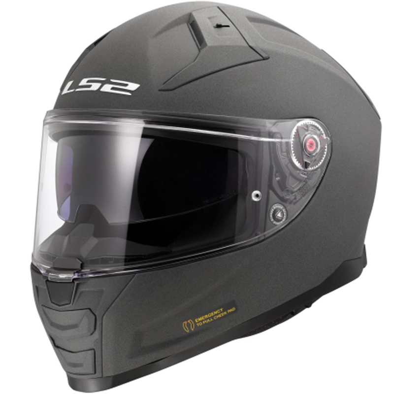Uždaras motociklo šalmas LS2 FF811 Vector II, pilkas, betono spalvos