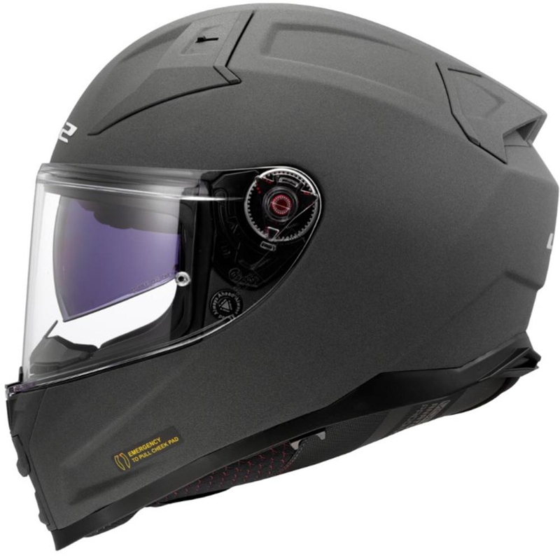 Uždaras motociklo šalmas LS2 FF811 Vector II, pilkas, betono spalvos