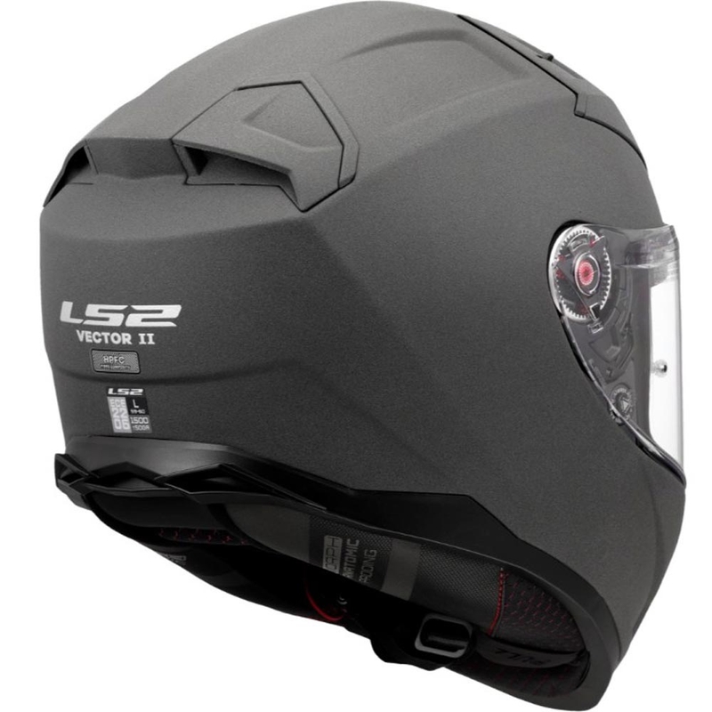 Uždaras motociklo šalmas LS2 FF811 Vector II, pilkas, betono spalvos