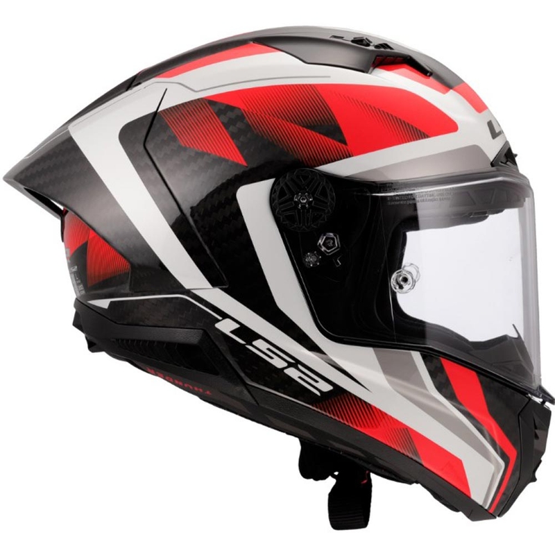 Uždaras motociklo šalmas LS2 FF805 Thunder C GP Aero Raute balta-raudona