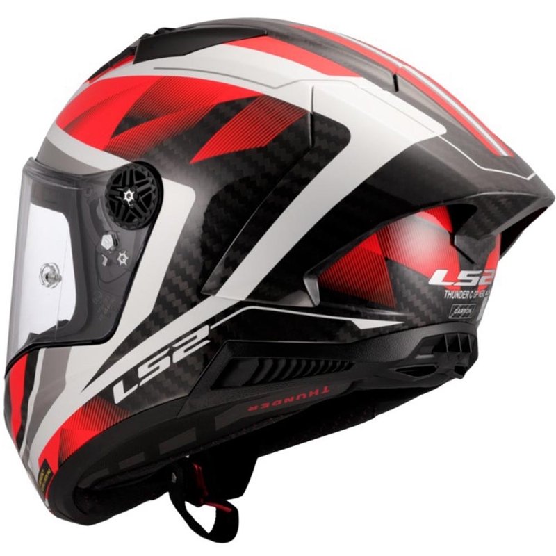 Uždaras motociklo šalmas LS2 FF805 Thunder C GP Aero Raute balta-raudona
