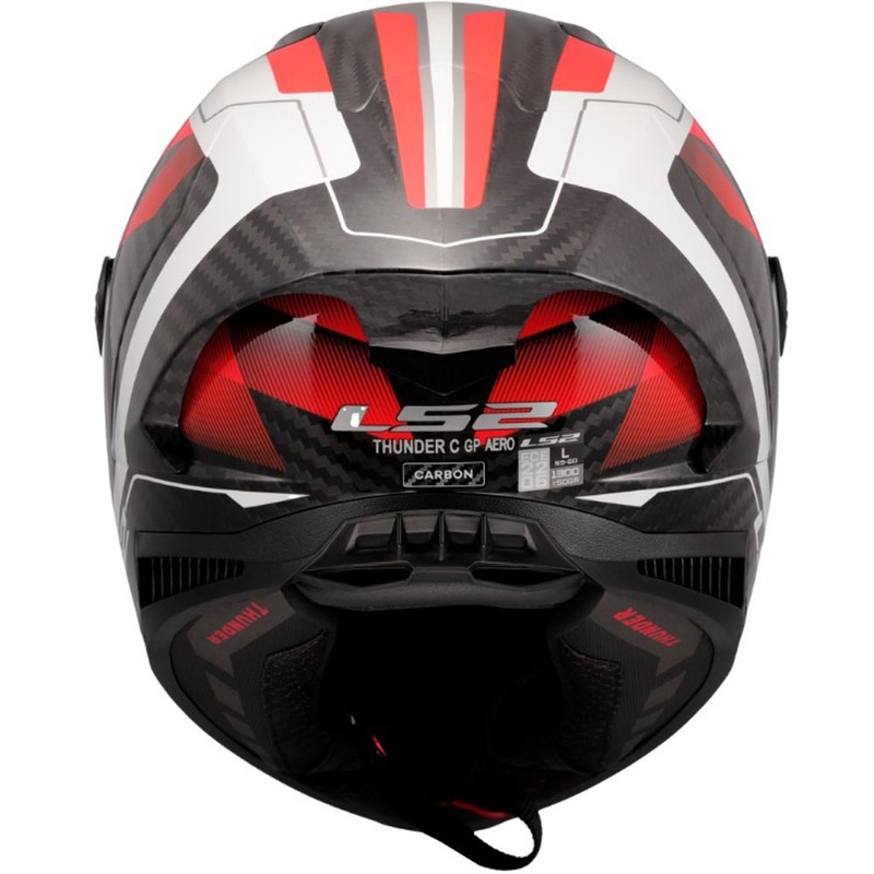 Uždaras motociklo šalmas LS2 FF805 Thunder C GP Aero Raute balta-raudona