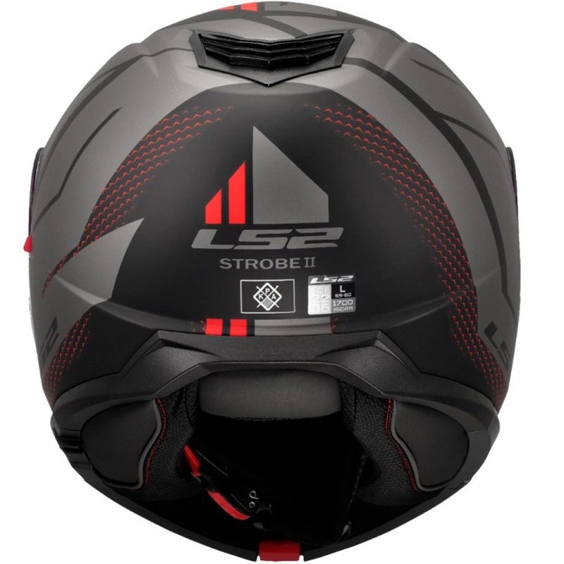 Atlenkiamas motociklo šalmas LS2 FF908 Strobe II Code juodai pilkas