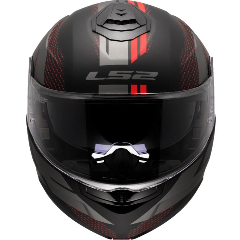 Atlenkiamas motociklo šalmas LS2 FF908 Strobe II Code juodai pilkas