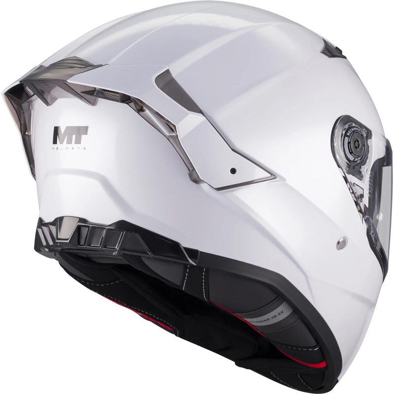 Uždaras motociklo šalmas MT Thunder 4 R Pure A0 baltas