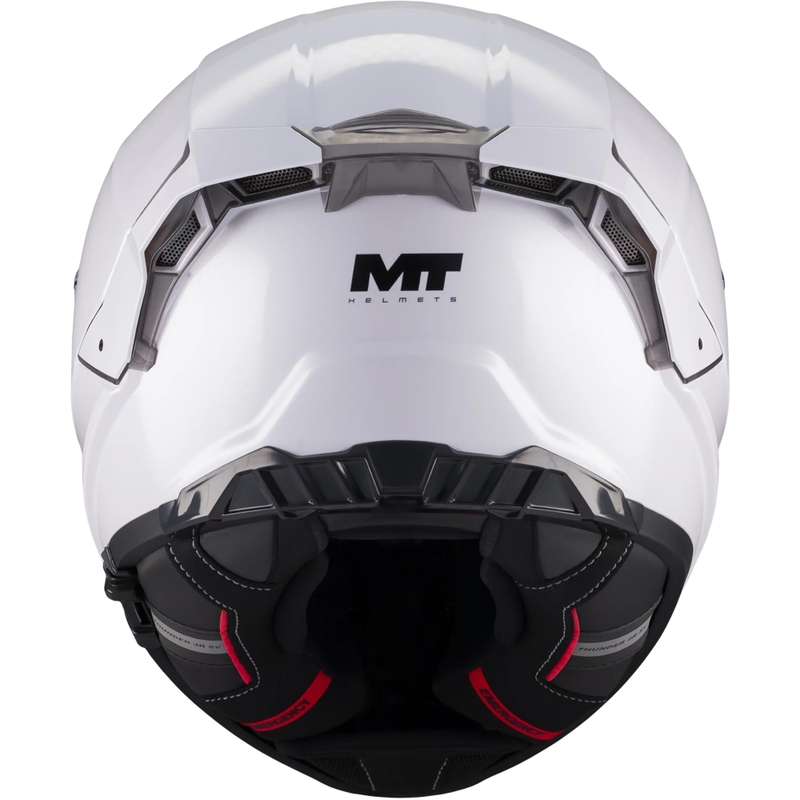 Uždaras motociklo šalmas MT Thunder 4 R Pure A0 baltas