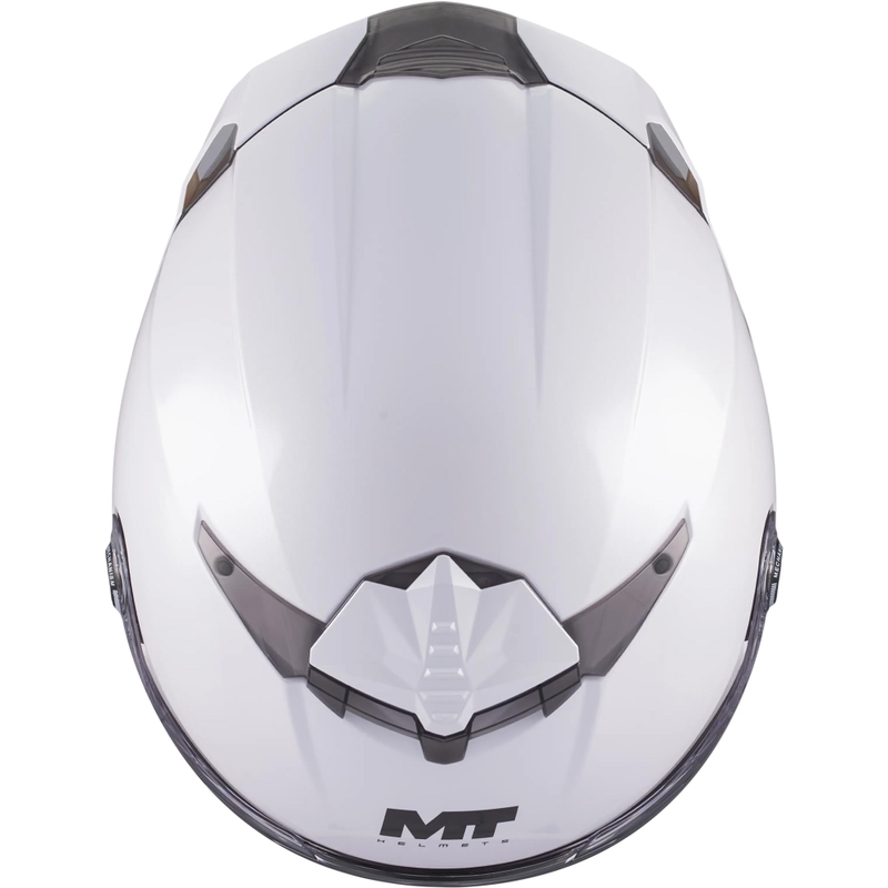Uždaras motociklo šalmas MT Thunder 4 R Pure A0 baltas