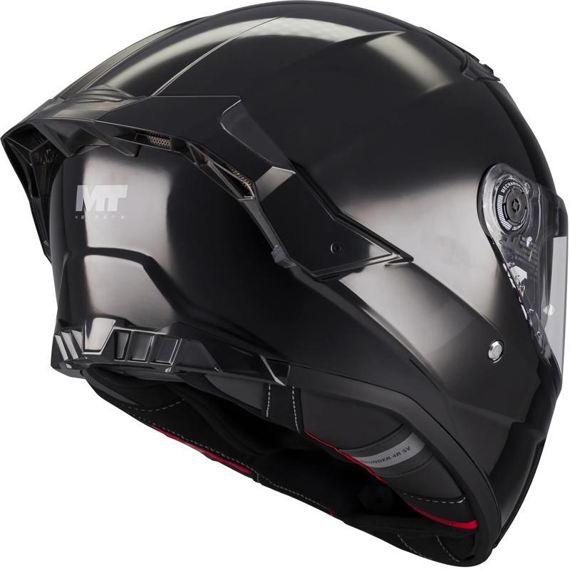 Uždaras motociklo šalmas MT Thunder 4 R Pure A1 juodas