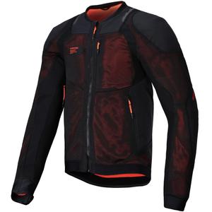 Alpinestars TROOP-AIR PRO juoda-fluo raudona motociklininko striukė