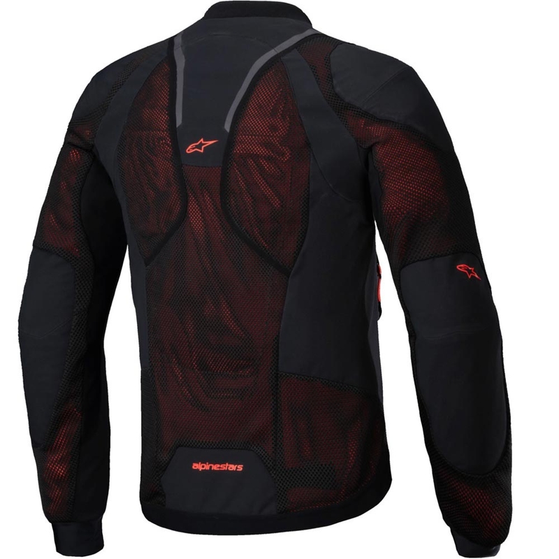 Alpinestars TROOP-AIR PRO juoda-fluo raudona motociklininko striukė