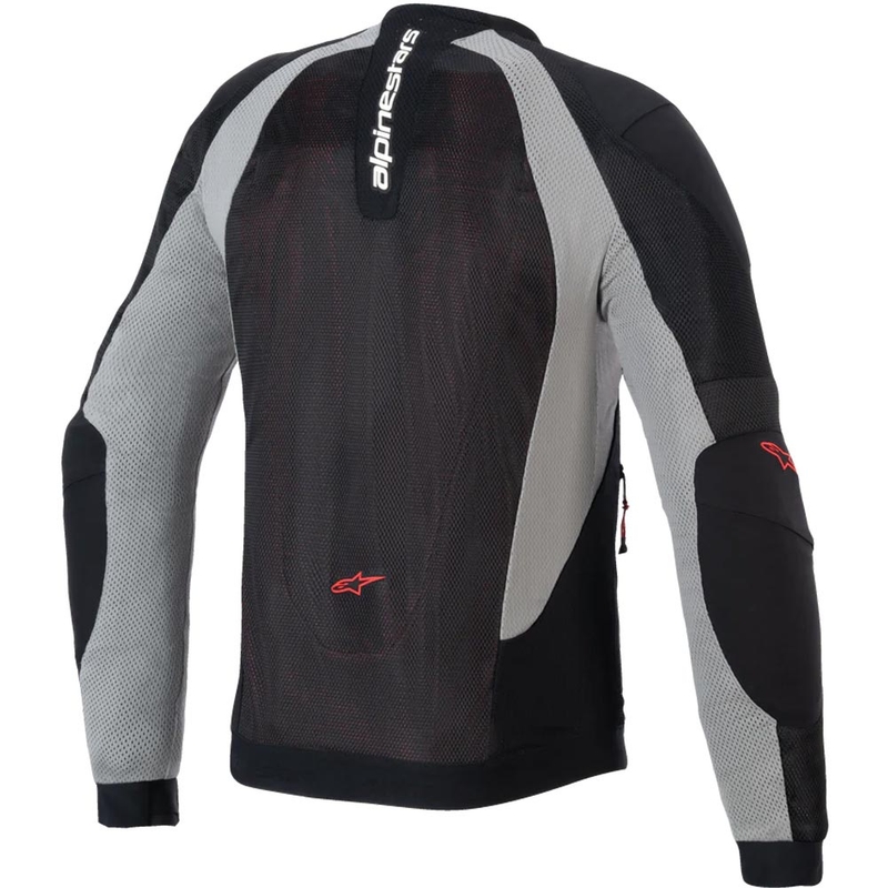 "Alpinestars TROOP-AIR PRO" juoda-šviesiai pilka-raudona motociklininko striukė