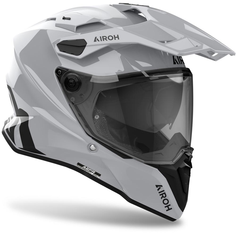 Enduro šalmas "Airoh Commander 2" Blizgios pilkos spalvos