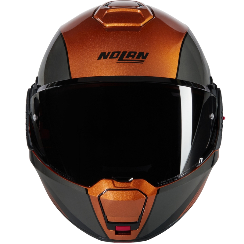 Atlenkiamas motociklo šalmas Nolan N120-1 Verniciatura Speciale N-COM 343 blizgi ochra-juoda