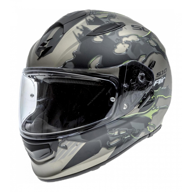 Integrální přilba Scorpion EXO-510 Air Likid titanovo-fluo žlutá výprodej