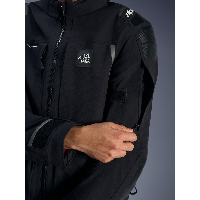 Alpinestars Andes PRO Drystar XF motociklo striukė juoda-tamsiai pilka