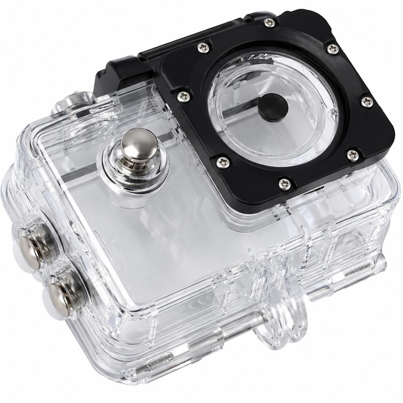 Vandeniui atsparus dėklas veiksmo kamerai „MaxTo Action Cam 5K“, skaidrus