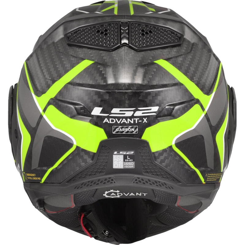Atlenkiamas motociklo šalmas LS2 FF901 Advant XC Future II juoda-fluorescencinė geltona