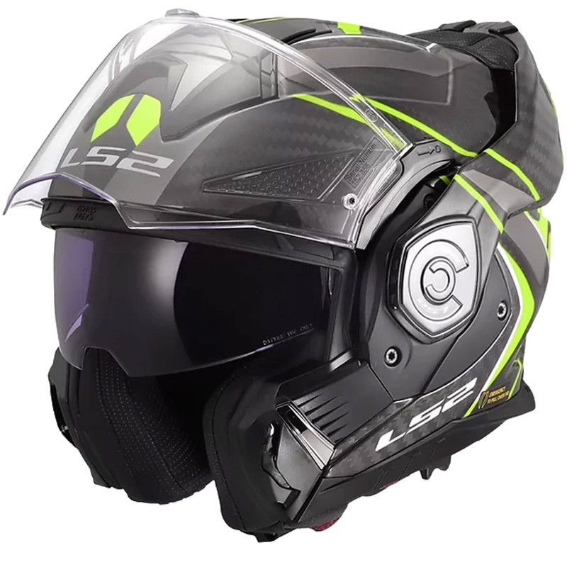 Atlenkiamas motociklo šalmas LS2 FF901 Advant XC Future II juoda-fluorescencinė geltona