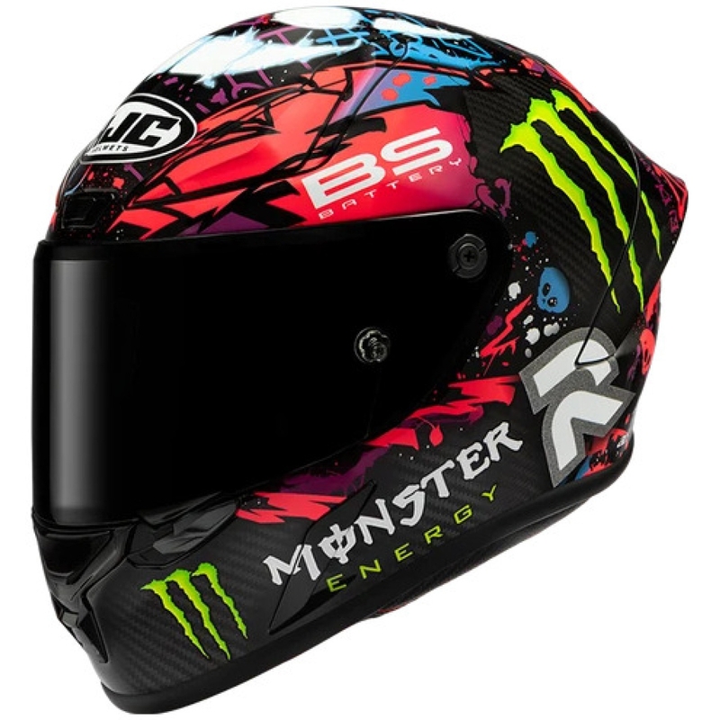 Uždaras motociklo šalmas HJC RPHA 1 V2 Carbon Funky Diablo MC8 juodas-daugiaspalvis