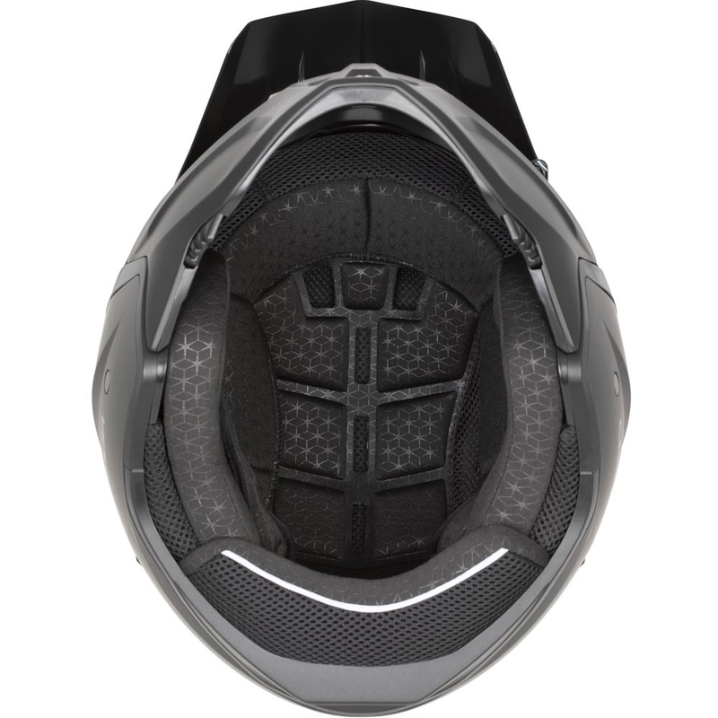 Modulinis motociklo šalmas Cassida Cross Country Dual fluorescencinė geltona-juoda
