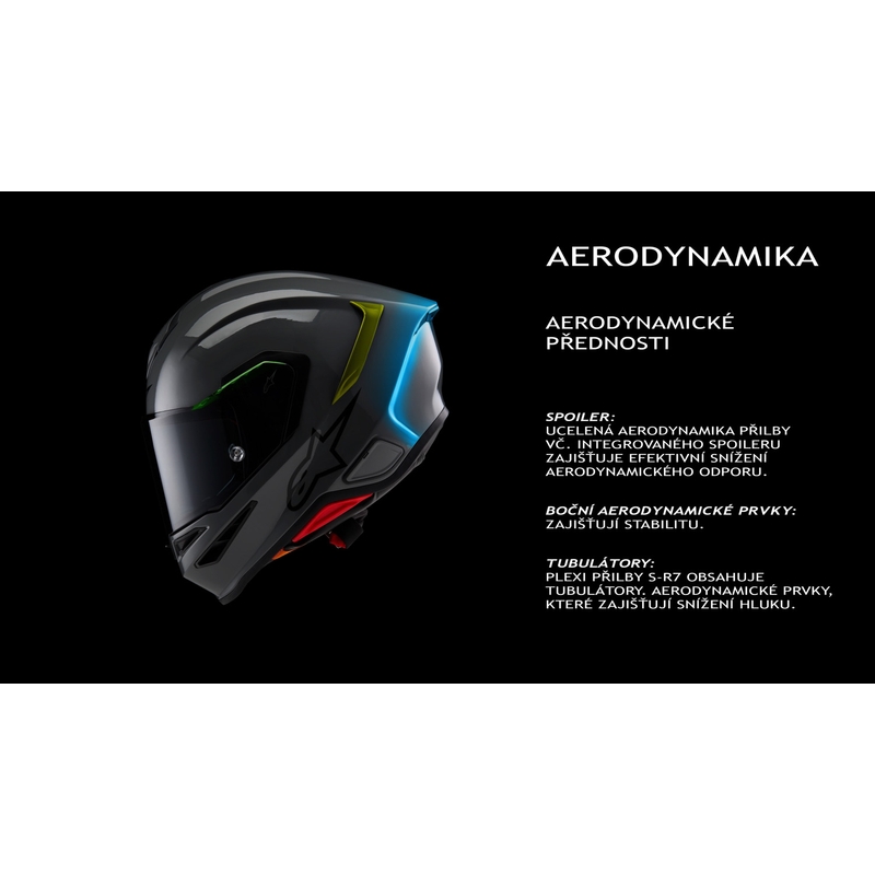 Alpinestars S-R7 Solid uždaras motociklo šalmas, matinės juodos spalvos