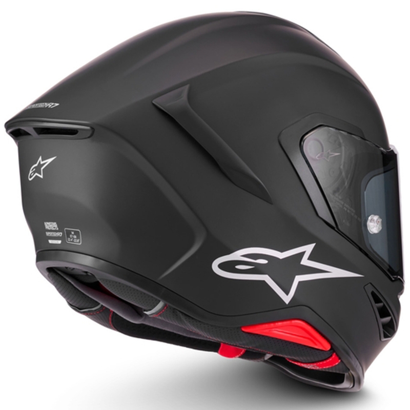 Alpinestars S-R7 Solid uždaras motociklo šalmas, matinės juodos spalvos