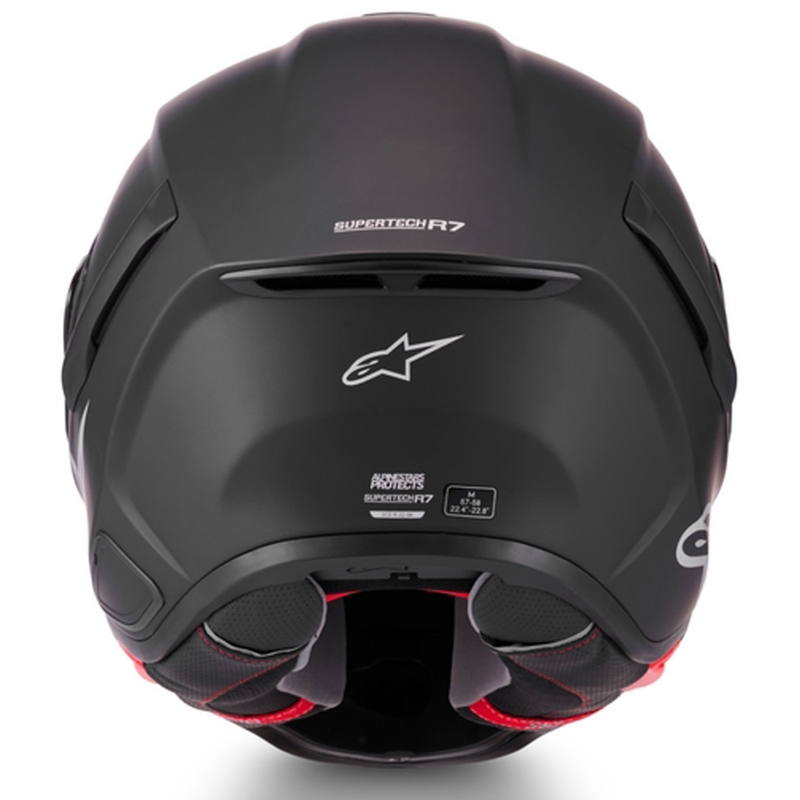 Alpinestars S-R7 Solid uždaras motociklo šalmas, matinės juodos spalvos