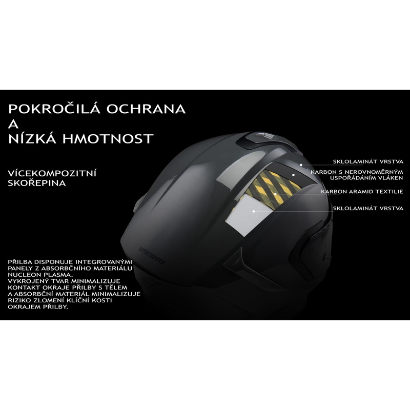 Alpinestars S-R7 Solid uždaras motociklo šalmas, juodas