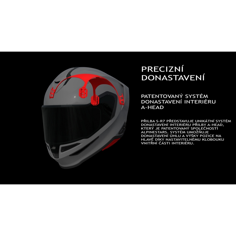 Alpinestars S-R7 Solid uždaras motociklo šalmas, juodas