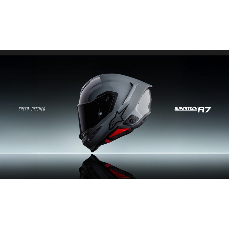 Alpinestars S-R7 Solid uždaras motociklo šalmas pilkas