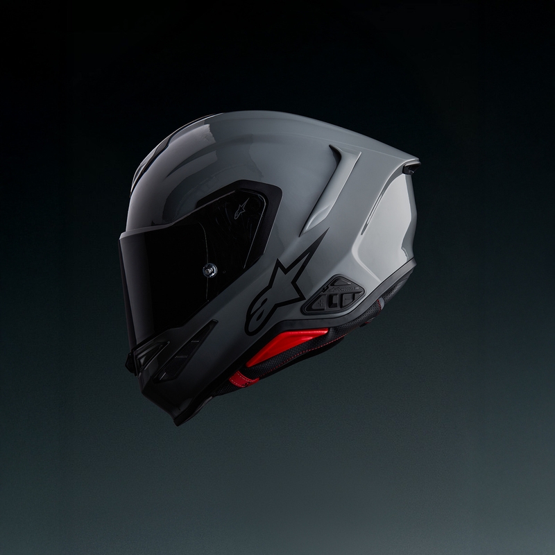 Alpinestars S-R7 Solid uždaras motociklo šalmas pilkas