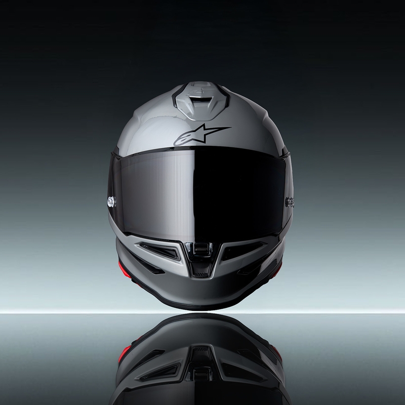 Alpinestars S-R7 Solid uždaras motociklo šalmas pilkas