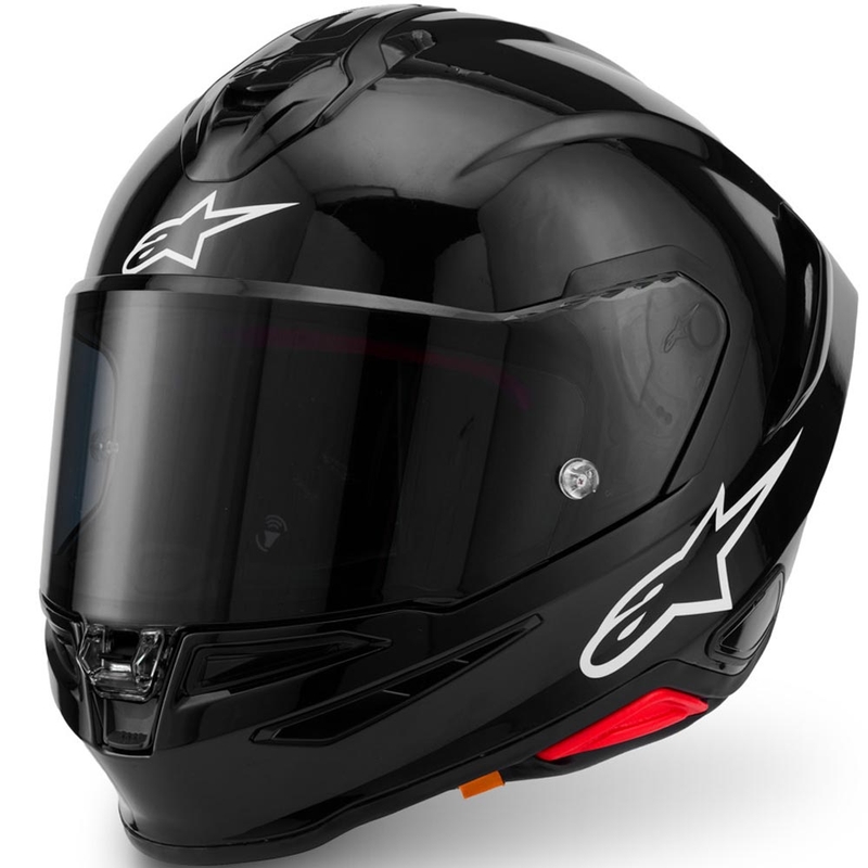 Alpinestars S-R7 Solid uždaras motociklo šalmas, juodas