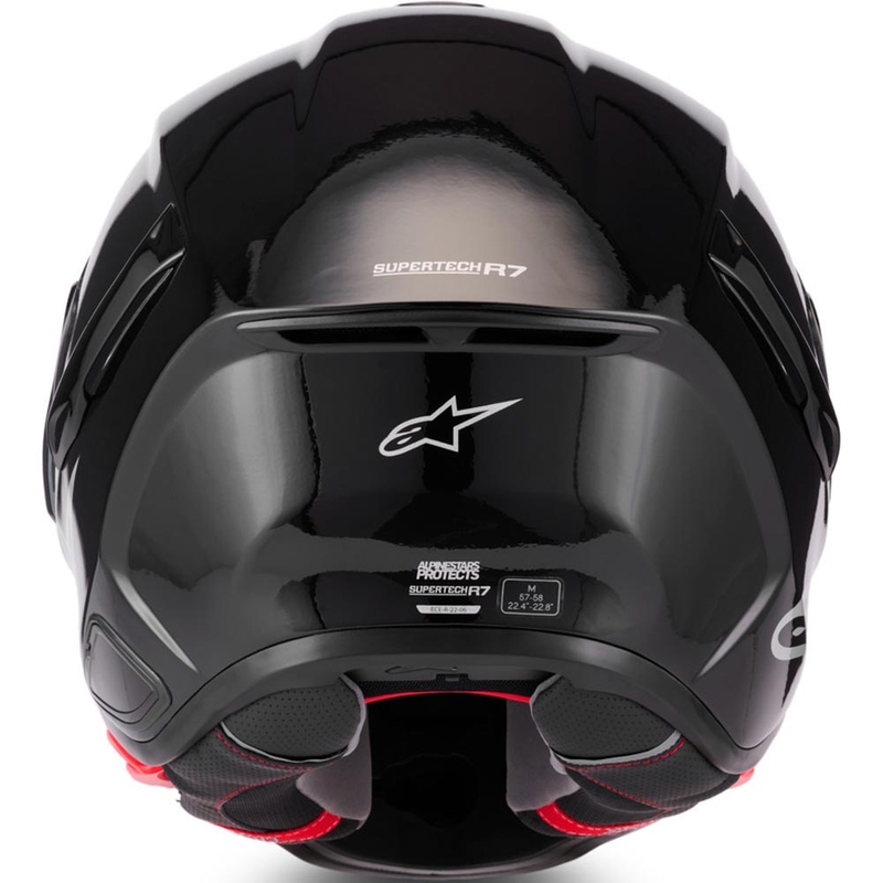 Alpinestars S-R7 Solid uždaras motociklo šalmas, juodas