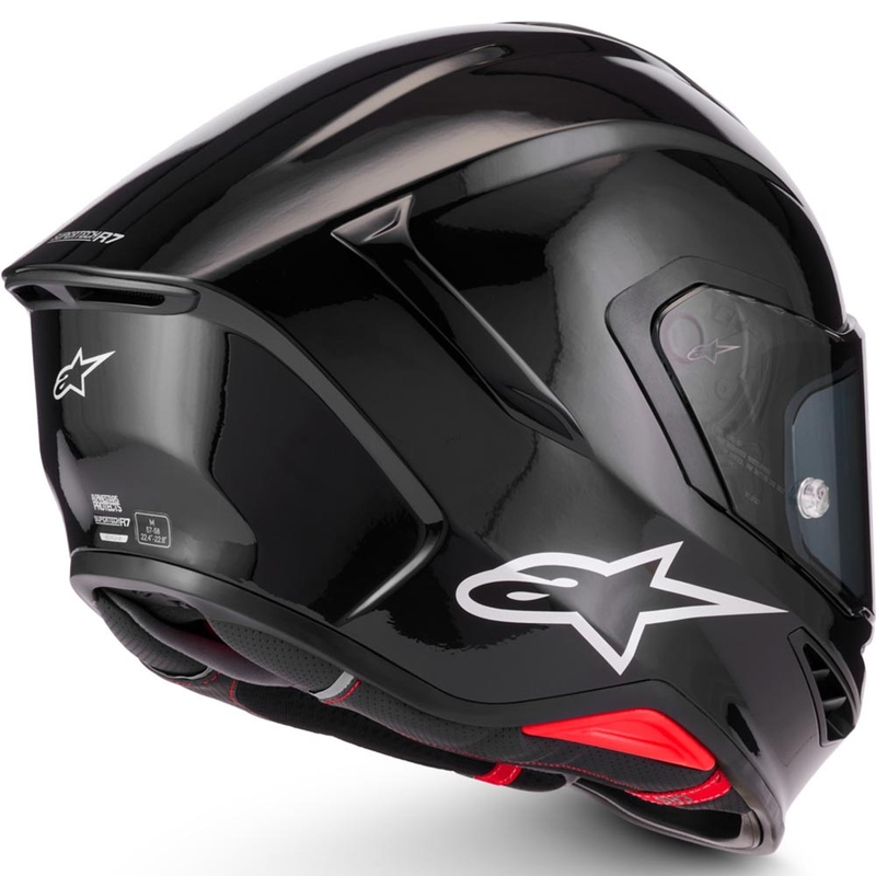 Alpinestars S-R7 Solid uždaras motociklo šalmas, juodas