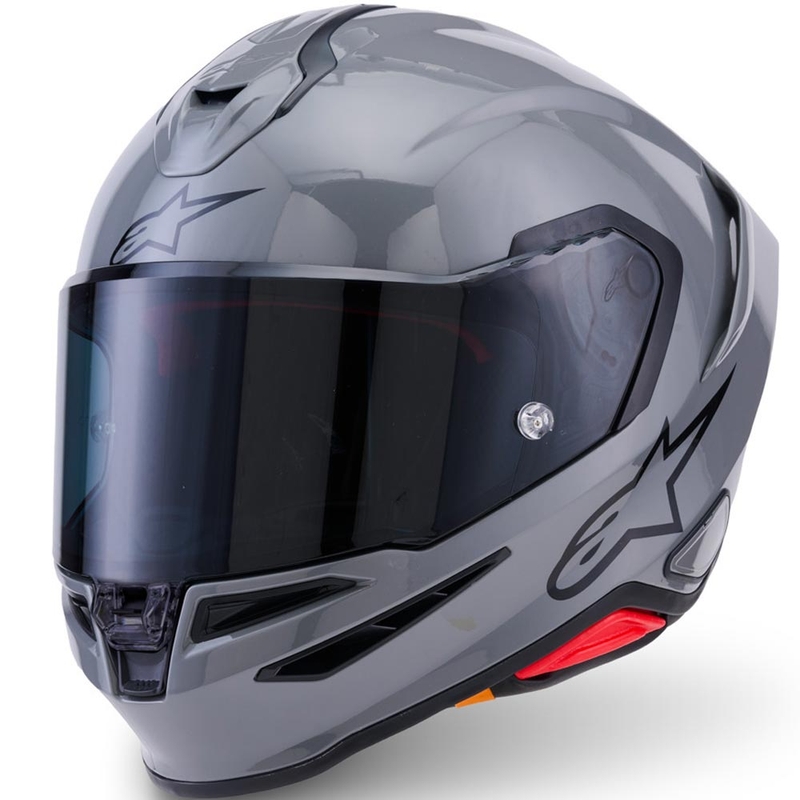 Alpinestars S-R7 Solid uždaras motociklo šalmas pilkas