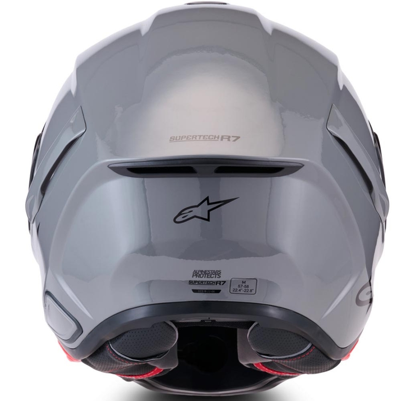 Alpinestars S-R7 Solid uždaras motociklo šalmas pilkas