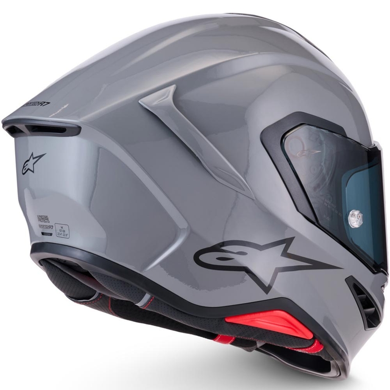 Alpinestars S-R7 Solid uždaras motociklo šalmas pilkas