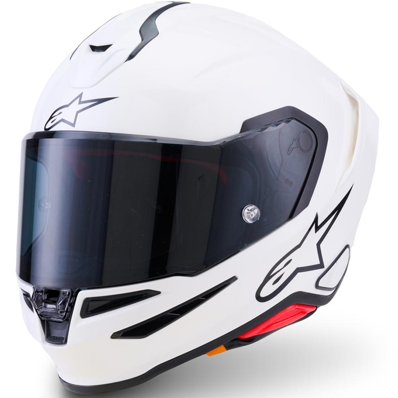 Alpinestars S-R7 Solid uždaras motociklo šalmas, baltas