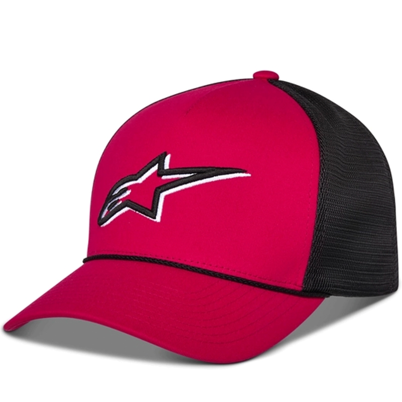 Alpinestars Ageless Shadow Trucker kepurė raudona-juoda