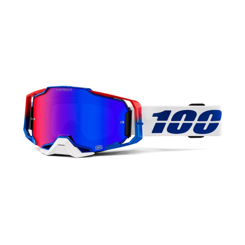 Motokrosové brýle 100% ARMEGA Genesis Hiper (červené plexi)