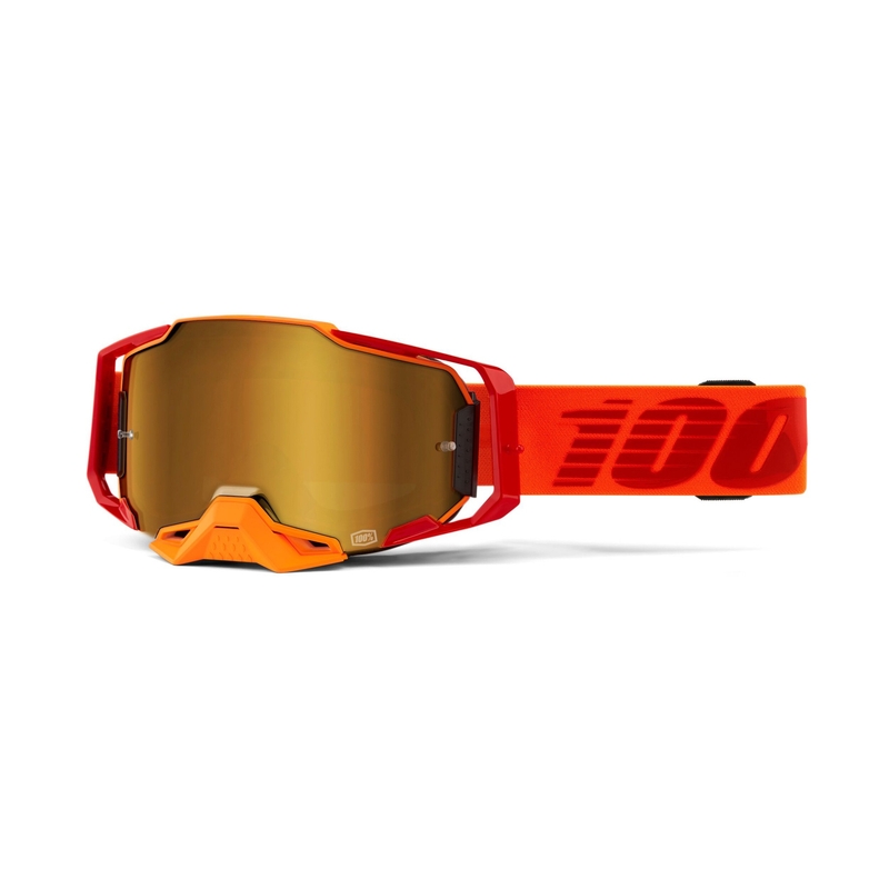 Motokrosové brýle 100% ARMEGA Litkit oranžové (zlaté plexi)