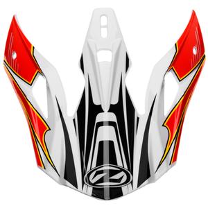 ZED X1.9 ir X1.9D šalmų apsauginis skydelis baltai-juodai-raudonai-geltona spalva