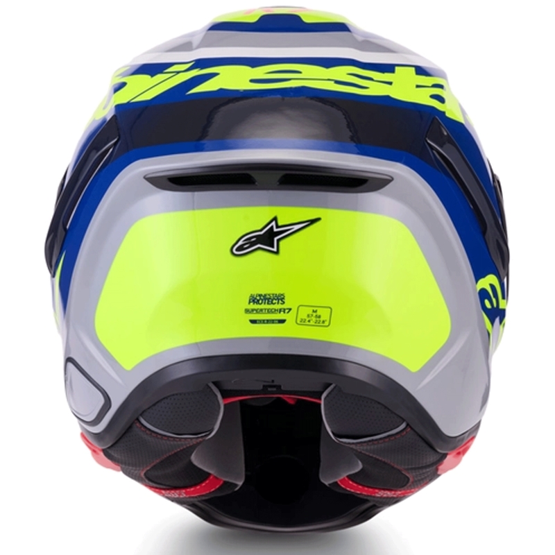 „Alpinestars S-R7 Lumen“ uždaras motociklo šalmas, sidabrinės-juodos-rožinės-fluorescencinės geltonos spalvos